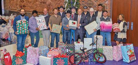 Alpha Gamma Rho Fraternity at Tarleton State Spreads Holiday Cheer
