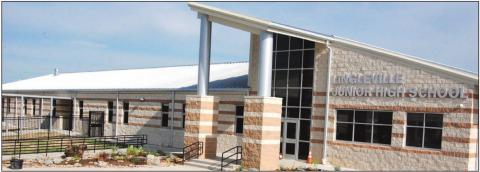 Lingleville ISD now has a central entrance following the completion of its new building that also houses administration offices, a 300-person cafeteria, 10 classrooms including a modern science lab (below, left) and a spacious kitchen (below, right). The facility will be open for meet the teachers on Aug. 19 from 6 p.m. to 7:30 p.m. Paul Gaudette | Citizen staff photos