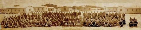 In October 1933, the Dublin CCC camp got ready for winter by building 5 barracks that were 20 feet wide and 120 feet long. Forty men lived in each barrack. This photo was made in 1934. Dublin Historical Museum/Courtesy Photo
