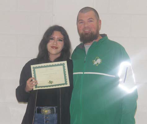 Extracurricular Scholar for November Alma Hoguin (awarded for band). Presented byBand Director Ronny Luedke. The December Extracurricular Scholar for FPS was Karen Ortiz and she was not present.
