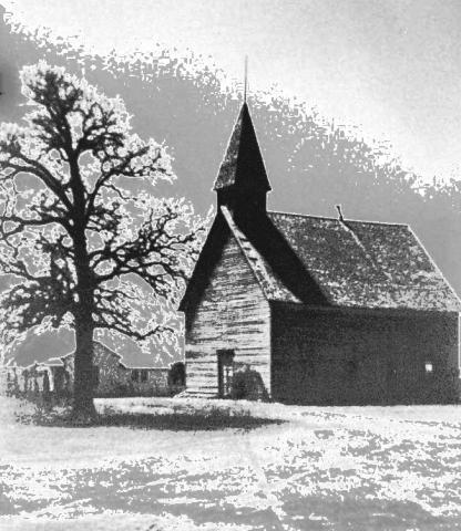 The original Methodist Church in Harbin was built in 1892. It was photographed in the moonlight by Myrtis Robbins. Courtesy photo