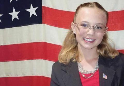 Lena Anderson, 12, is starting a nonpartisan, civic education group called Young Patriots of America. The group is open to kids ages 5-18, and broken down into separate age divisions. For more information search for the group on Facebook or go to youngpatriotsofamerica.com. Courtesy photo
