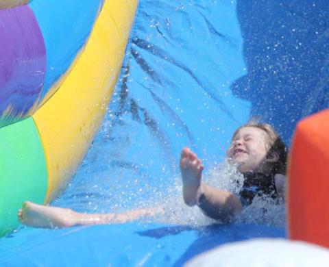 Elementary School students and teachers, left, above and below, enjoy field day on Wednesday, May 17. Submitted photo