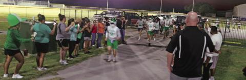 Dublin Lions were welcomed to the first day of practice Monday, Aug. 3 by parents, community members and cheerleaders as they took to Cervetto Field with coaching staff. Paul Gaudette | Citizen staff photos