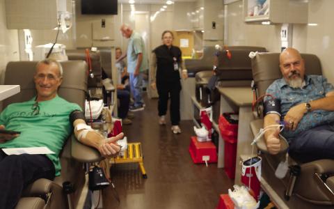 The Dublin Rotary Club partners with CarterBlood Care for a blood drive Sunday, Aug. 9. The club partners with the blood care center several times a year. A great turnout was had at the event. Paul Gaudette | Citizen staff photo