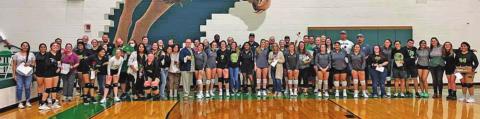 Lady Lions recognize teachers in home game