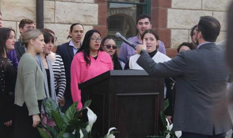 The Tarleton Choir performs at the Alamo Letter Dedication Thursday, March 6. For more photos see page A3. Wyndi Veigel-Gaudette | Citizen staff photo