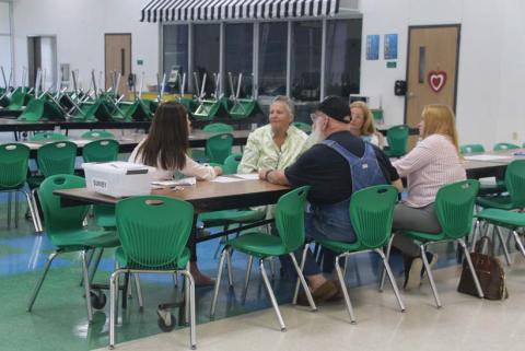Members of the community provide feedback Tuesday, June 24 at the Dublin Intermediate School for TxDOT. The public meeting was to receive feedback on where pedestrian crossings on Patrick Street should be located. Surveys can still be submitted online through https://www.txdot.gov/. Wyndi Veigel-Gaudette | Citizen staff photo