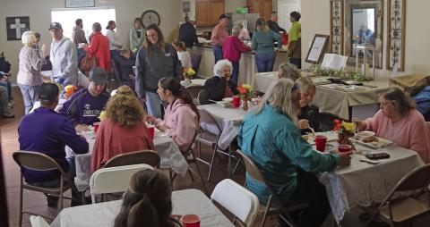 More than 100 individuals enjoyed a delicious meal of fried fish at the Greens Creek Methodist 150th celebration Saturday, April 18. Regardless of rough weather, families joined together to celebrate a 150-year legacy of the church that has been a cornerstone of the Greens Creek community. Paul Gaudette | Citizen staff photo
