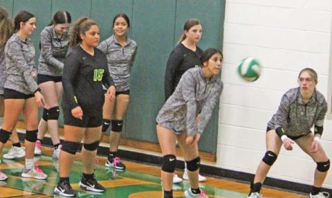 Dublin JV Lady Lions run drills before their final home game of the season Friday, Oct. 20 in the Roy and Lynn Neff Gym at Dublin Secondary School. Paul Gaudette | Citizen staff photo