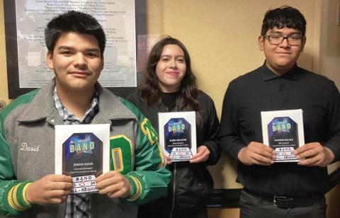 David Nava, Alma Holguin and Jayden Rojas