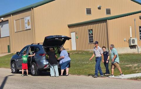 Families carry out plants purchased at the Dublin FFA Greenhouse Sale Saturday, April 12. FFA Sponsor Sophie Hayhurst reports the sale went very well and the greenhouse is looking empty. Wyndi Veigel-Gaudette | Citizen staff photo